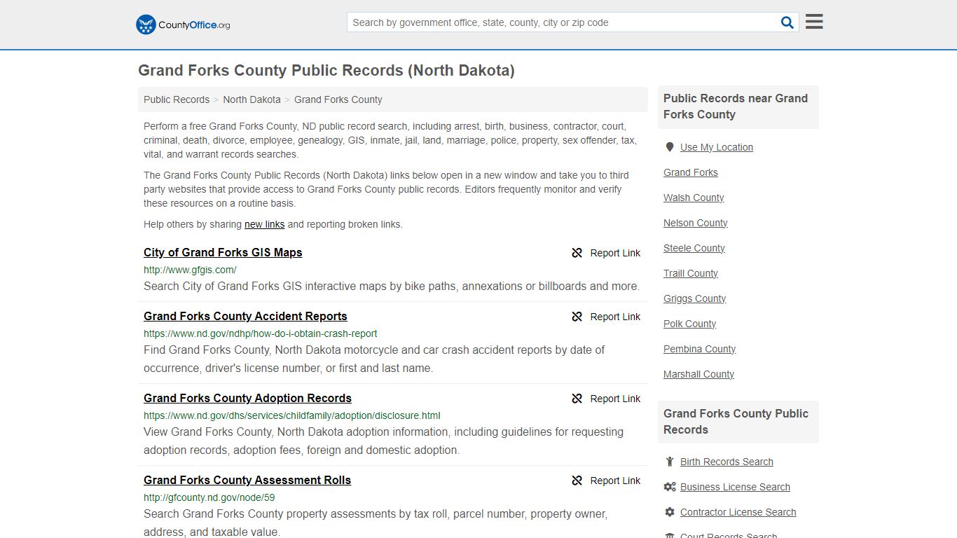 Grand Forks County Public Records (North Dakota) - County Office